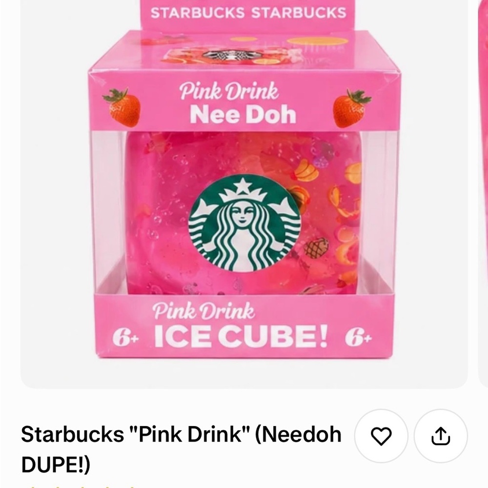 Starbucks Pink Ice Cube squish! Super cute & satisfying. Fastship